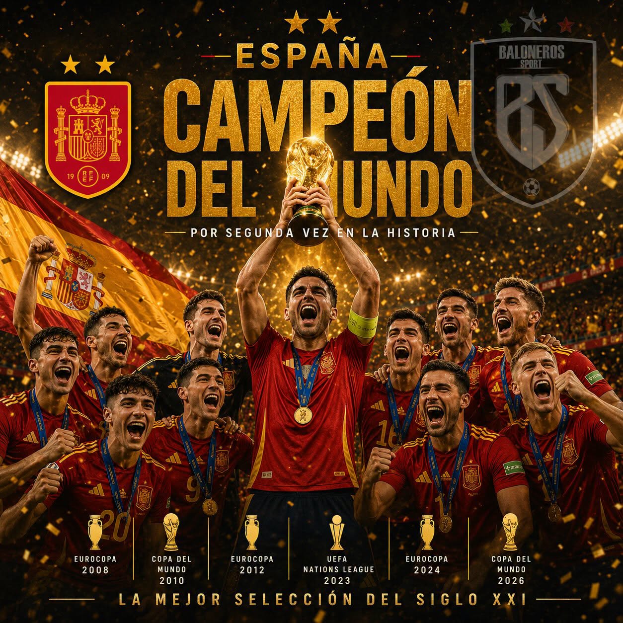 ESPAÑA CAMPEÓN DEL MUNDO Y DOMINA EL SIGLO 21